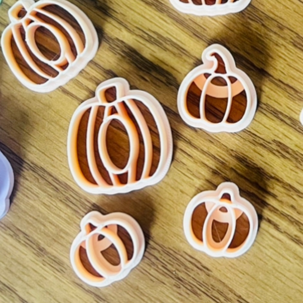 Pumpkin set of 5 polymer clay cutters!